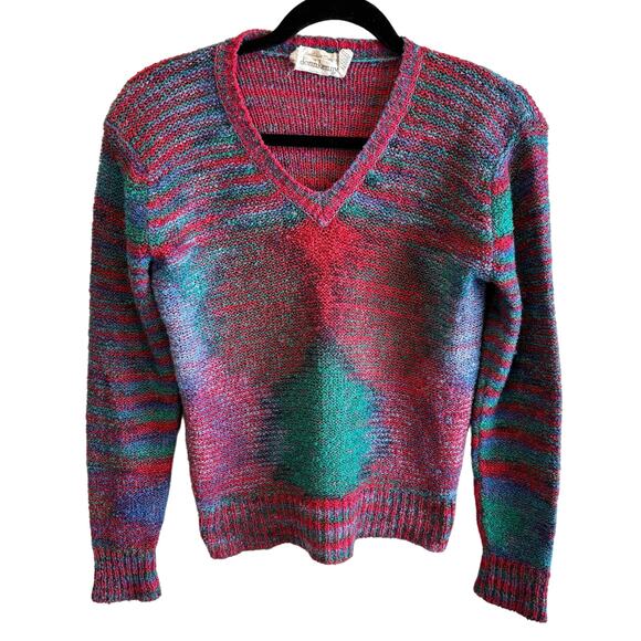 Vintage Exclusive Designs by Donnkenny Multicolor Textured Sweater - size Large - Picture 1 of 4
